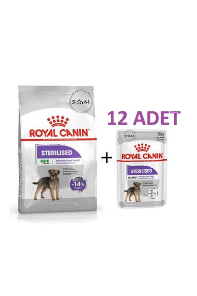 Royal Canin Ccn Mini Sterilised Yetişkin Köpek Maması 3 Kg+ Sterilised Yaş Kö...