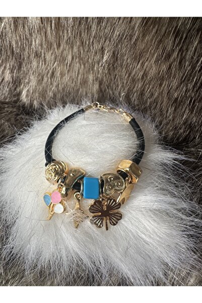 Everglow Jewelry سوار من الفولاذ الأسود مع تفاصيل ساحرة