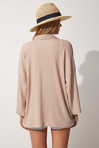 Happiness İstanbul Layered Collar Textured Seasonal Jacket