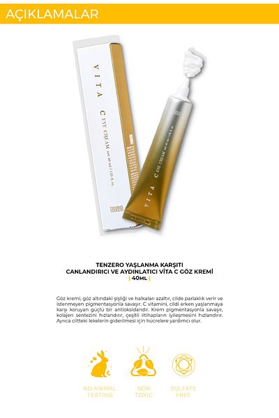 TENZERO Firming Vita C Eye Cream with Vitamin C Content 40 ml