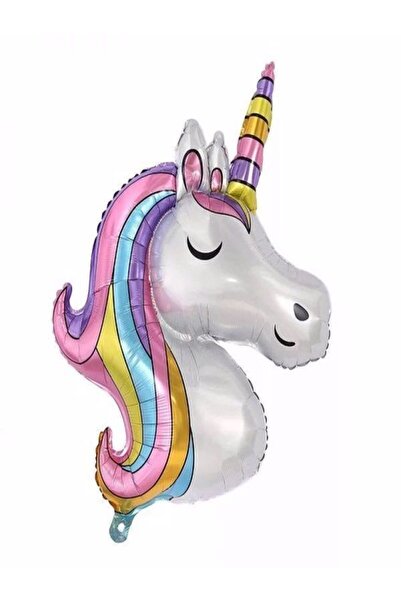 DÜVENCİ TİCARET Unicorn Colourful Doğum Günü Büyük Boy Folyo Balon