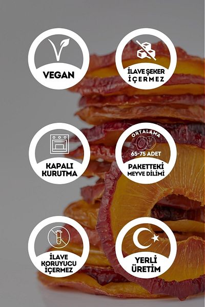 EGEYE DÖNÜŞ Plum Fruit Dried Chips - 100 Gr.High Aroma Cocktail Fruit-No Preservative