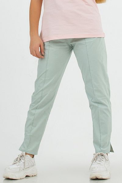 DMB BOYS & GIRLS Ribbed Girl's Linen Trousers with Elastic Waist