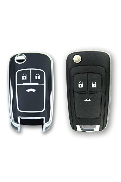 NADİR Opel Insignia A Astra J Cheie Auto cu 3 Butoane Tip Switchblade Neagră Carcasă Nano