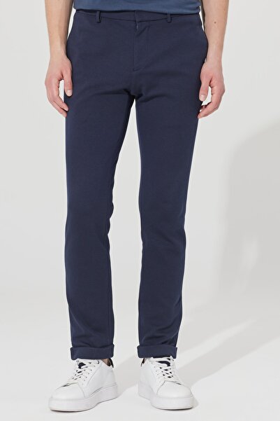 ALTINYILDIZ CLASSICS Erkek Lacivert Slim Fit Dar Kesim Diyagonal Desenli Esne...