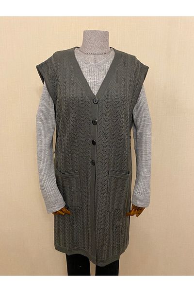 TEK Seasonal Mercerized Mother Long Vest / Anthracite