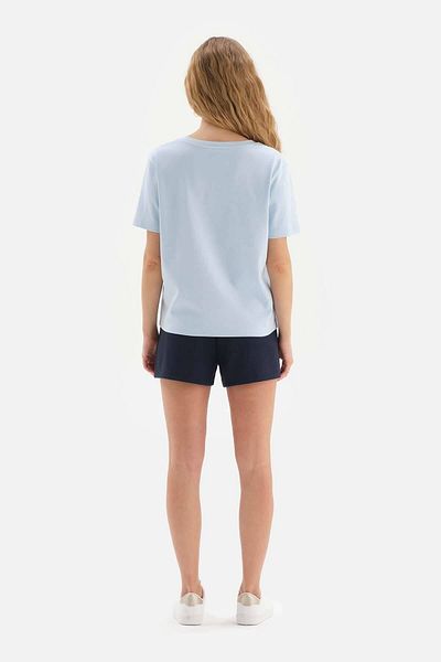 Dagi Navy Blue Pocket Knitted Shorts