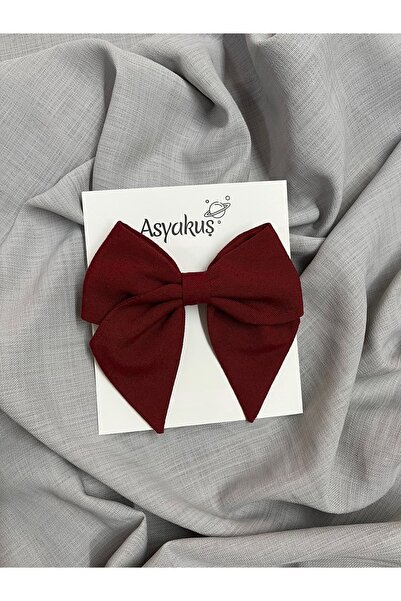 asyakuş مشبك أوتوماتيكي بفيونكة بورجوندي