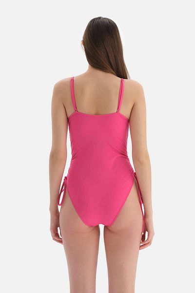 Dagi Trägerloser Badeanzug in Fuchsia