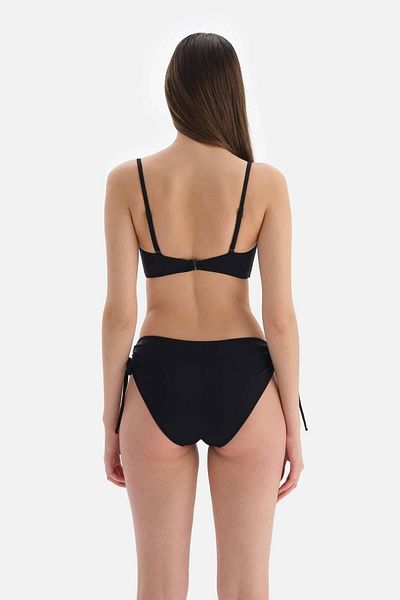 Dagi Schwarzes, trägerloses, bedecktes Bikinioberteil