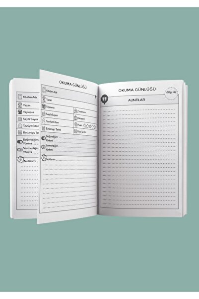 Dahiyen Дневник за четене на книжен червей (5 копия)