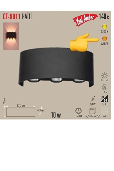 Cata Ct-8011 Amber Light Color 10 Watt Double Sided Light Led Sconce