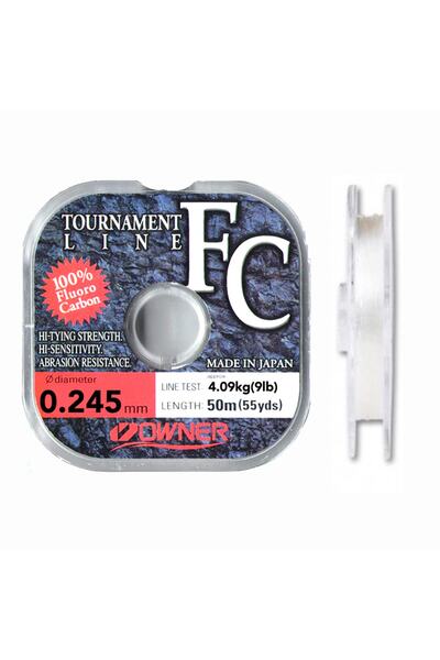 Owner Tournament Fluorocarbon Misina 0.245mm 4.09kg 50mt.
