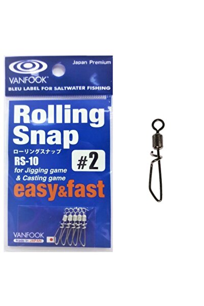 VANFOOK Rs-10 # 2 15kg (5 Pieces) Clip Swivels