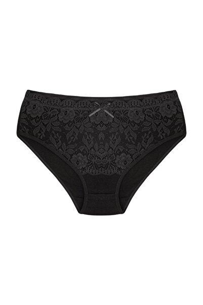 HNX 3-х комплект бавовняних трусиків з високою талією та мереживними деталями для жінок великих розмірів