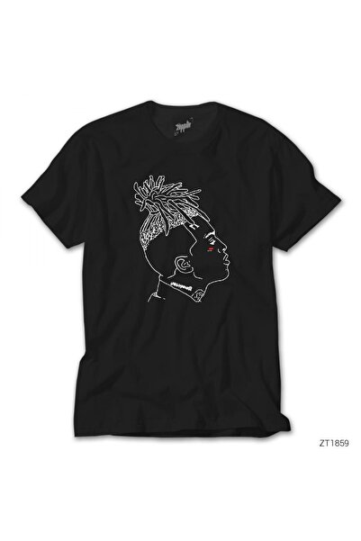 Z zepplin Tricou negru pentru bărbați Tentection Outlined