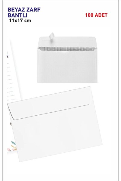 ASİL DOĞAN Mektup Zarfı Silikonlu 100 Adet 11,4x16,2 Cm 90 Gr