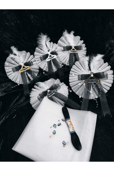 ecrin tuhafiye hobi Pratik 5'li Damat Bohça Süsü Seti