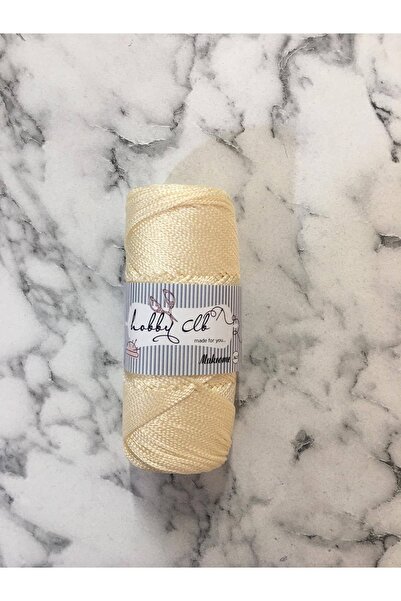 hobby club Premium 100 Gr 5 Adet Polyester Makrome Ipi (krem) Supla Ip Ve Çanta Ipliği
