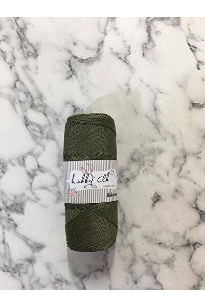 hobby club Premium 100 Gr 5 Adet Polyester Makrome Ipi ( Haki) Supla Ip Ve Çanta Ipliği