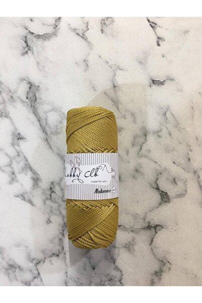 hobby club Premium 100 Gr 5 Adet Polyester Makrome Ipi ( Koyu Altın) Supla Ip Ve Çanta Ipi