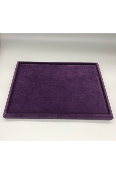 Aydın Decor Sertex Kumaşı Mor Takı Servis Kutu Tabla (Aydındecor)