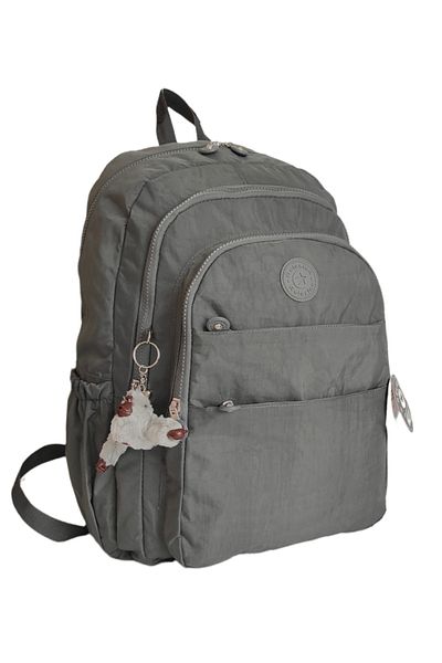 Serenity Relaxion Grey Multi-Eye Μεγάλος Όγκος Αδιάβροχο Ύφασμα Κλίνκερ Μεγάλο Σχολικό Σακίδιο