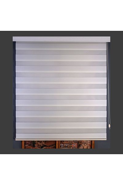 CEYHAN STORE Micro Pleat Cream Zebra Curtain