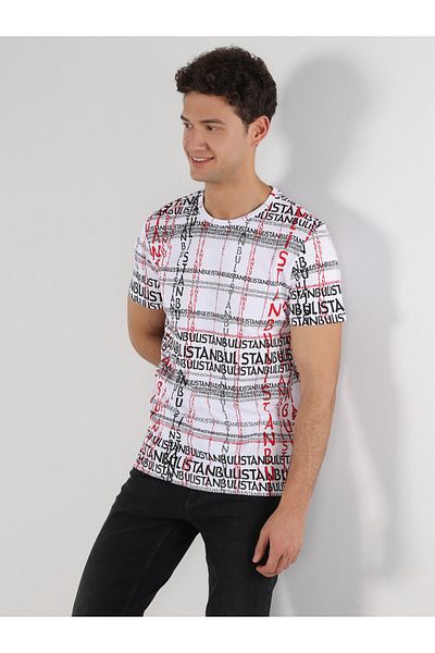 Colin's Tricou alb pentru bărbați - mâneci