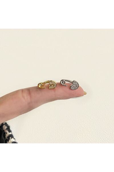 Okkostore Taşlı Çengelli Detaylı Halka Tragus Piercing