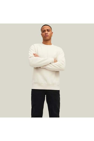 Jack & Jones 12204796 Κέντημα Written Relax Φούτερ Λευκό M