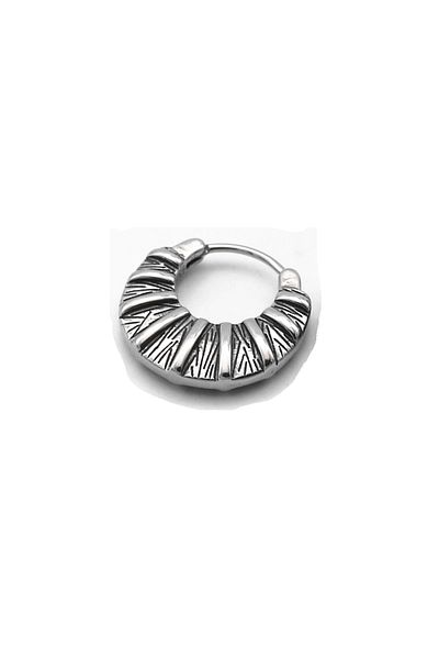 Viking Black Sun Drop Model Ring Vintage Large 316l Steel Snap-on Men's Earrings
