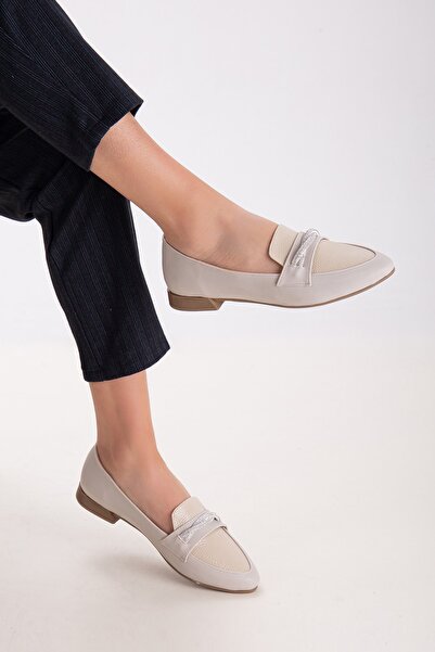 Freemax Women's Summer Comfortable Light Ballerina Shoes Beige