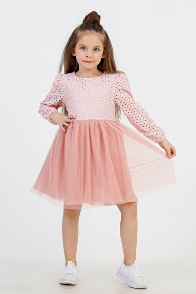 DMB BOYS & GIRLS 4-9 Yaş Balon Kol Kız Çocuk Tütü Elbise