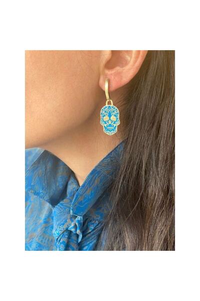Juju Bronze Skull Earrings