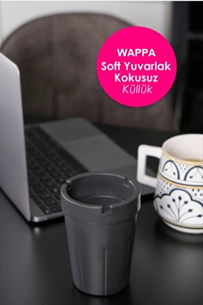 WAPPA Yuvarlak Kokusuz Küllük | Sigara Dumanını Hapseden At Içine Sönsün