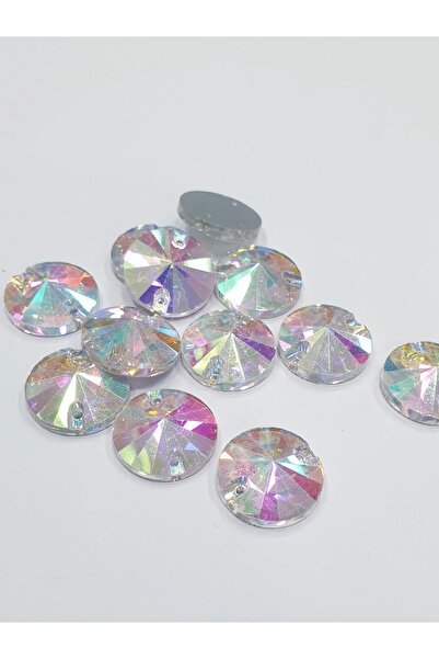 CRYSTALSHOP حجر الخياطة الكريستالي - جينجان دائري 18 ملم (40 قطعة)