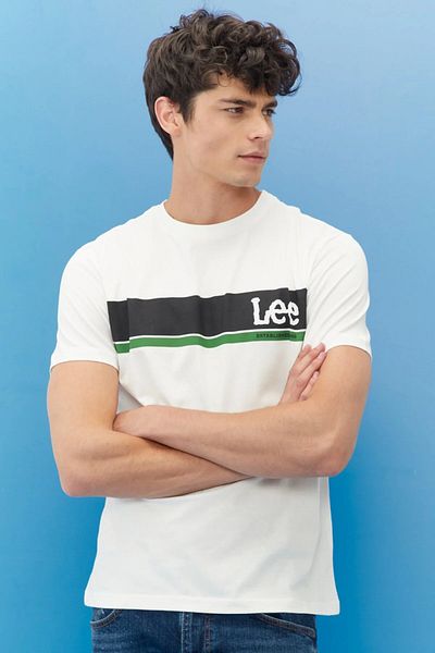 Lee طاقم الرقبة العادية تناسب إكرو تي شيرت رجالي L211918102