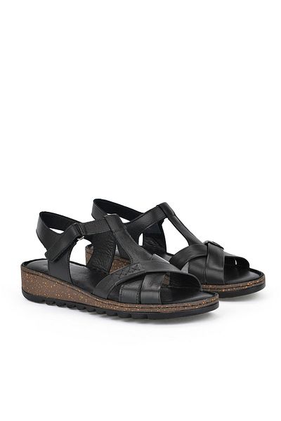 Ziya Sandale de damă din piele naturală - 1411008 z207 Negru