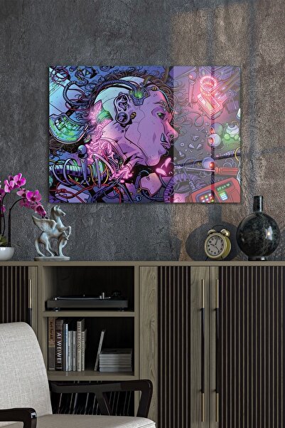 Decovetro Pictură pe sticlă Cyberpunk Machines