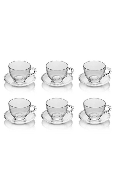 Perotti 12602 6lı Kahve Fincanı Cam Kahve Fincan Takımı Kahve Fincan Seti Kahve Takımı Fincan Takımı
