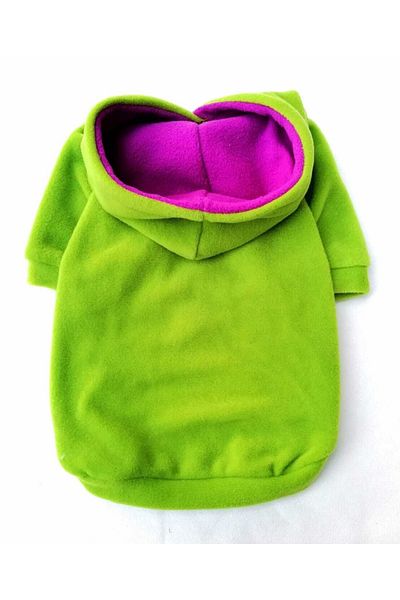 PATİBÖR Green Hooded Cat Dog Sweatshirt - Cat Dog Outfit