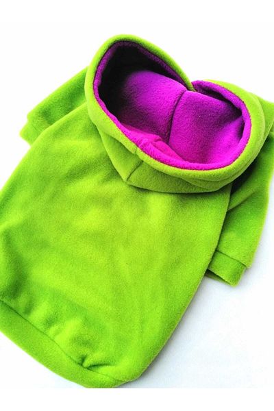 PATİBÖR Green Hooded Cat Dog Sweatshirt - Cat Dog Outfit