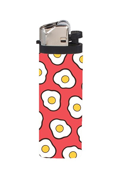 HOPENA Çakmak Yumurta Kolaj Full Kaplamalı Gazlı Çakmak