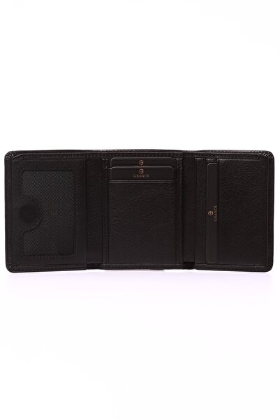 Grande 1414 Шкіряний чоловічий гаманець Naturel Чорний