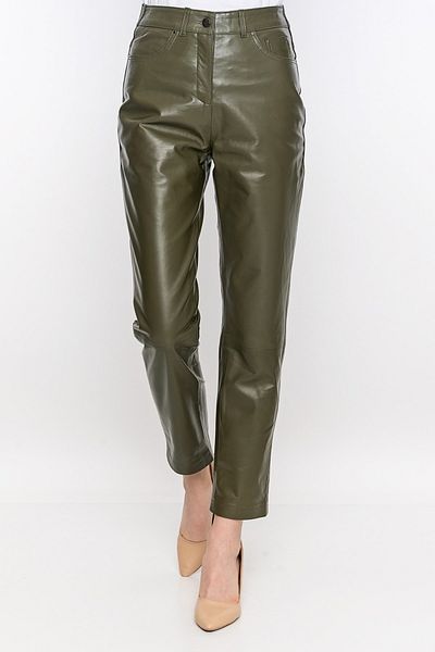 Basics&More Women's Five Pocket Leather Pants