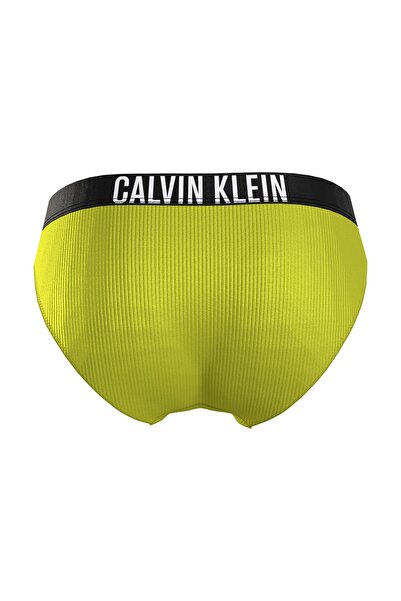 Calvin Klein Bikini-Hose - Gelb - Mit Slogan