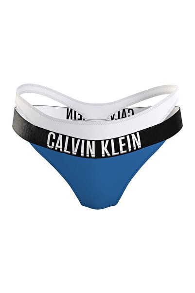 Calvin Klein Bikini-Hose - Blau - Mit Slogan