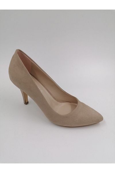 SOLMAZ Msm Nude Suede Toc Stiletto
