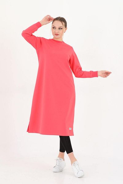 Elif Okur Hijab Long Tunic 110cm Pomegranate Flower 1212